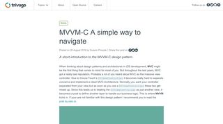 
                            12. MVVM-C A simple way to navigate · trivago tech blog