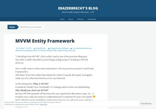 
                            12. MVVM Entity Framework | ErazerBrecht's Blog