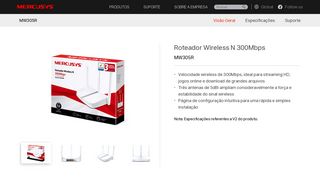 
                            4. MW305R|Roteador Wireless N 300Mbps - Bem-vindo a Mercusys