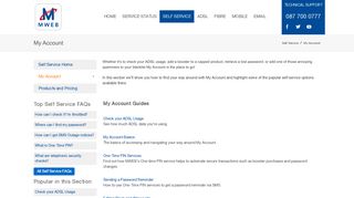 
                            8. MWEB Help > Self Service > My Account