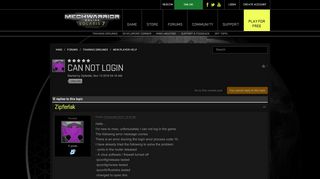 
                            11. MWO: Forums - Can Not Login