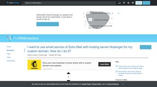 
                            12. mx - I want to use email service of Zoho Mail with hosting ...