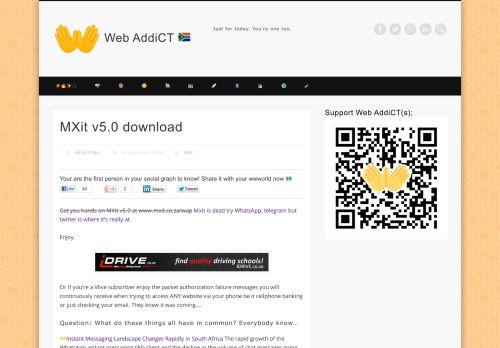 
                            9. MXit v5.0 download Web AddiCT