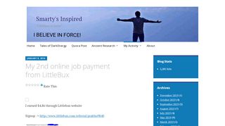 
                            10. My 2nd online job payment from LittleBux – Smarty's Inspired