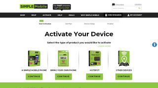 
                            3. My Account, Activate | Simple Mobile