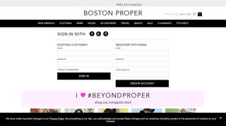
                            6. My Account - Boston Proper