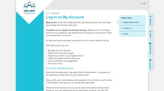 
                            6. My Account | City West Housing Trust