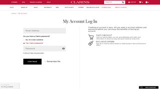 
                            2. My Account - Clarins
