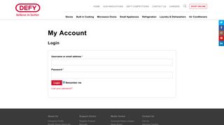 
                            6. My Account - Defy