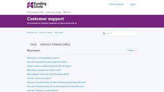 
                            3. My account – Funding Circle