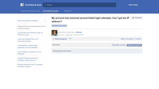 
                            4. My account has received several failed login attempts ... - Facebook