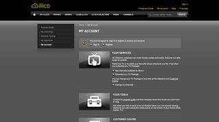 
                            1. My account - illico.tv