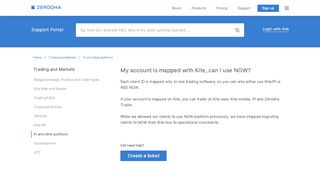 
                            2. My account is mapped with Kite, can I use NOW? - Zerodha – Support