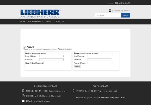 
                            8. My Account - Liebherr Parts