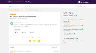 
                            5. My Account linked in Google Plus Login | SoundCloud Community