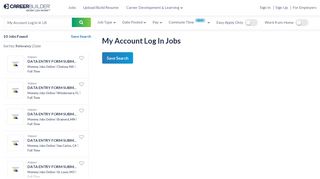 
                            5. My Account Log In Jobs - Apply Now | CareerBuilder