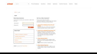 
                            2. My Account Login - artnet
