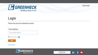 
                            7. My Account Login | Greenheck