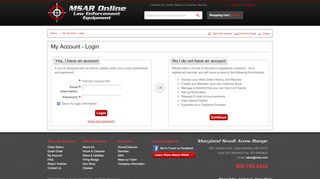 
                            7. My Account - Login | Maryland Small Arms Range Inc.