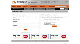 
                            4. My Account - Login | Mid Florida Material Handling Inc.