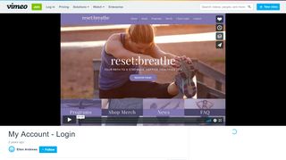 
                            4. My Account - Login on Vimeo