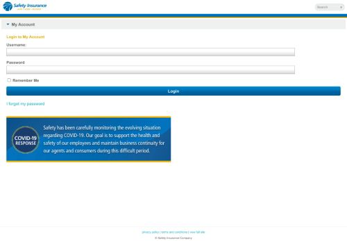 
                            2. My Account - Login - Safety Insurance