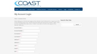
                            6. My Account Login | The Leader in Student Loan ... - Coast Professional
