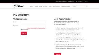 
                            1. My Account Login | Titleist