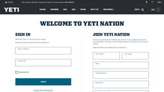 
                            2. My Account Login - Yeti