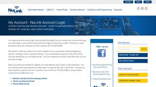 
                            4. My Account - NuLink Account Login — WOW! | NuLink
