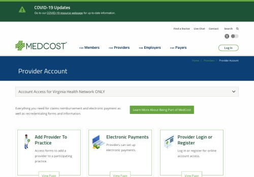 
                            3. My Account (Providers) | MedCost