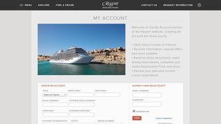 
                            6. My Account - Regent Seven Seas Cruises