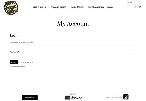 
                            10. My Account – Retro Magic Store