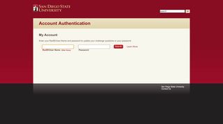 
                            9. My Account - SDSU | Authentication - San Diego State University