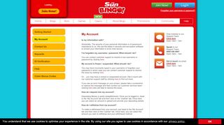 
                            9. My Account Section at Sun Bingo – Where You'll Find All The Details ...