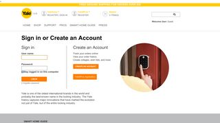 
                            4. My Account - Shop Yale Home - Yale2You | Residential door locks ...