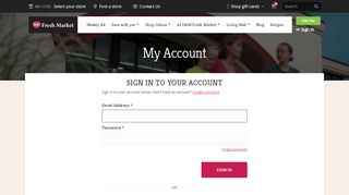 
                            5. My Account | Sign In - D&W Fresh Market