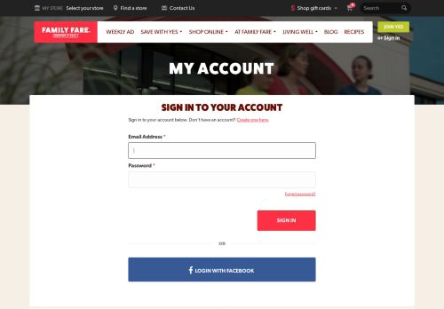 
                            8. My Account | Sign In - Family Fare