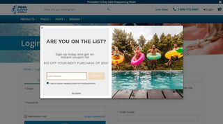 
                            5. My Account Sign In - PoolSupplyWorld
