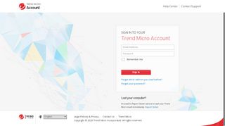 
                            3. My Account | Sign In - Trend Micro