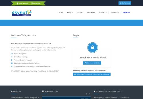 
                            4. My Account | SKYNET - Skynet Broadband Services