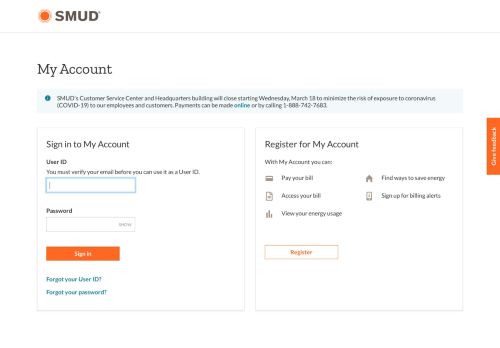 
                            1. My Account | smud.org