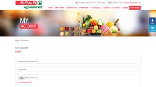 
                            2. My Account - SPAR Hypermarket