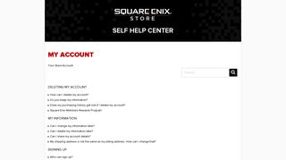 
                            4. MY ACCOUNT – SQUARE ENIX US STORE SUPPORT