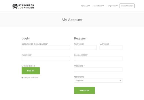 
                            6. My Account – StarChefs Job Finder