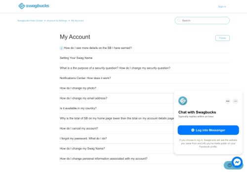 
                            3. My Account – Swagbucks Help Center