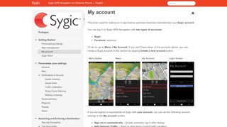 
                            5. My account - Sygic GPS Navigation for Windows Phone - English