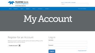 
                            6. My Account | Teledyne DALSA