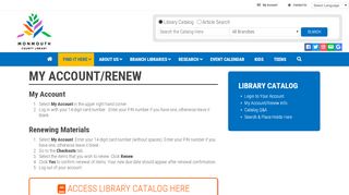 
                            3. My Account - The Monmouth County Library