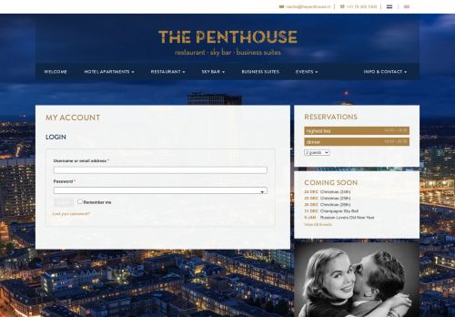 
                            2. My Account - The Penthouse